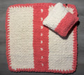 Chunky Hand-knit Baby Blanket and Pillow