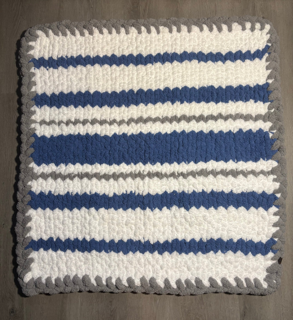 Chunky Hand-knit Baby Blanket